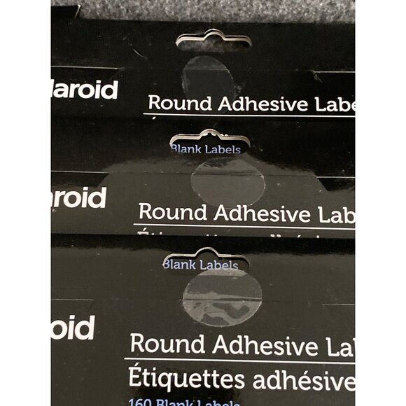 VTG Polaroid Round Adhesive Label Blank 160 Ct Lot of 8 Package 1 Pack Rectang - Picture 11 of 13